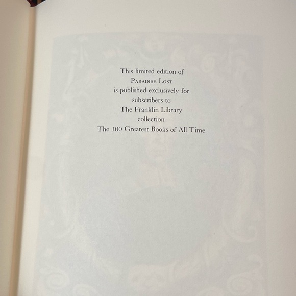 “Paradise Lost” Franklin Library Vintage Limited Edition LeatherBound Book - Picture 3 of 6